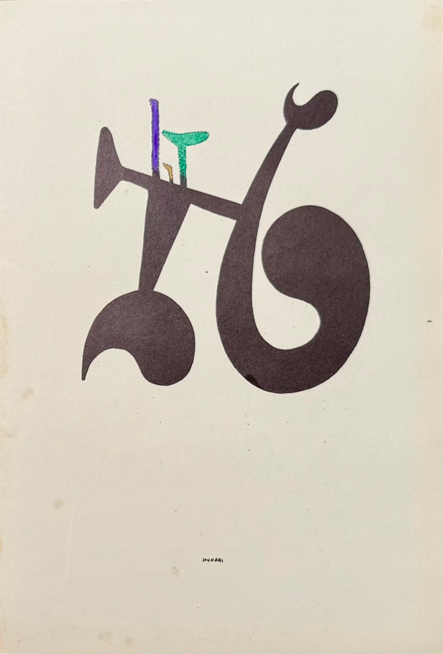 BRUNO MUNARI : Abstract composition (Arte concreta, plate 19), 1949 (1 of 3)