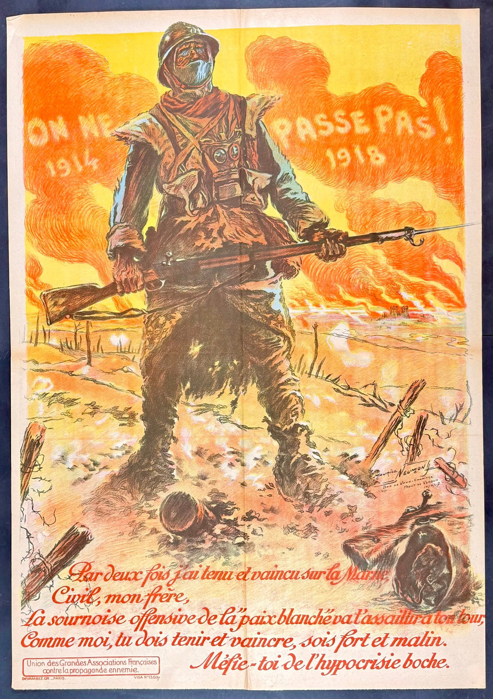 Maurice Neumont - On ne passe pas, 1918 (1 of 1)