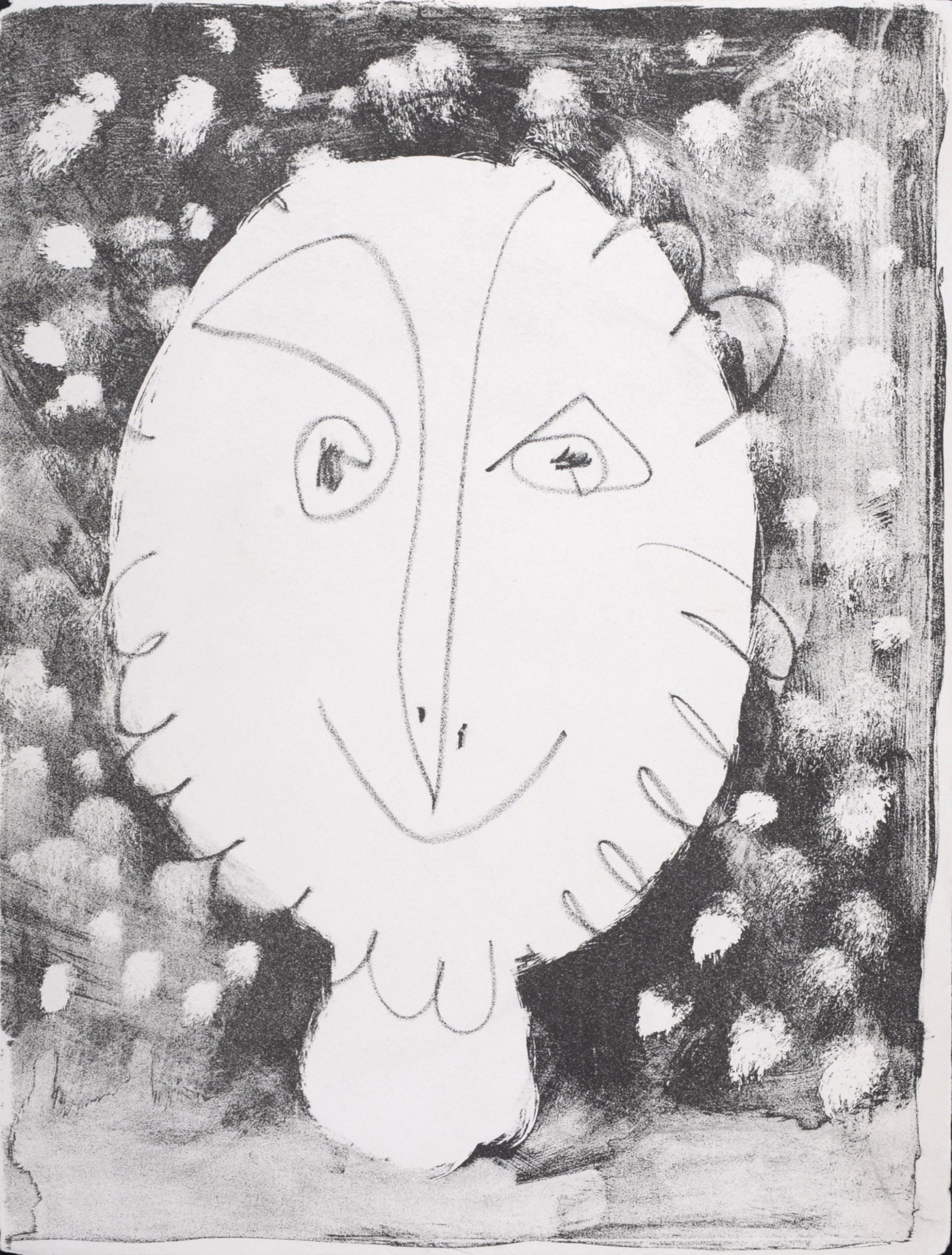 Pablo Picasso : Tete, 1949: Pablo Picasso (1881 - 1973) Tete, 1949 Lithograph in black ink on wove paper. Dimensions : + Size of the sheet : 31,5 x 24,5 cm / 12,4 x 9,6 in. A superb impression of the definitive state, from the e