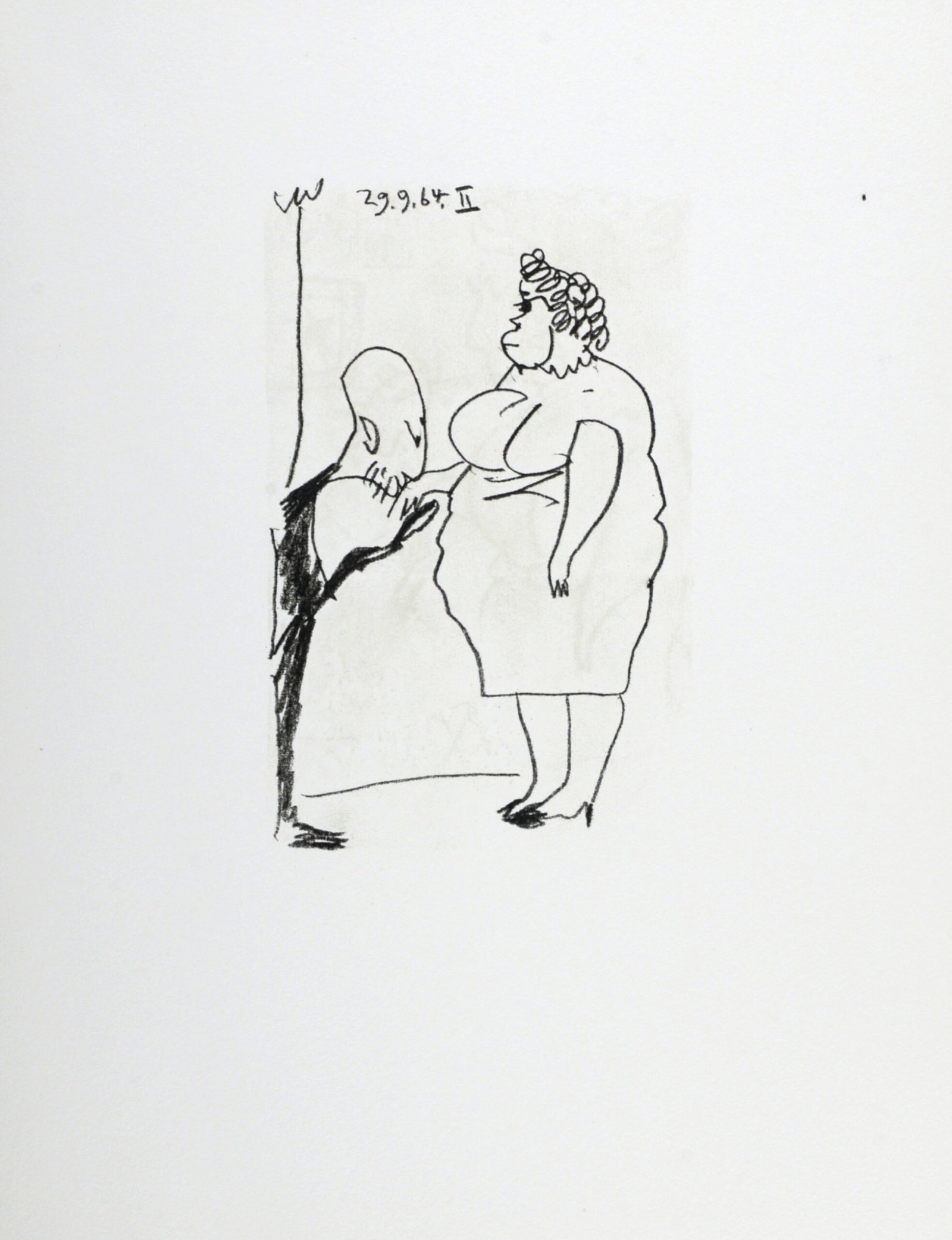Pablo Picasso (After) Le Gout du Bonheur (XIV), 1970: Pablo Picasso (After) Le Gout du Bonheur (XIV), 1970 Lithograph on Velin d'Arches paper, after 1964 Pablo Picasso's drawing. Dated on the plate top left. Dimensions: + Size of the sheet: 32,5 x 25 cm 