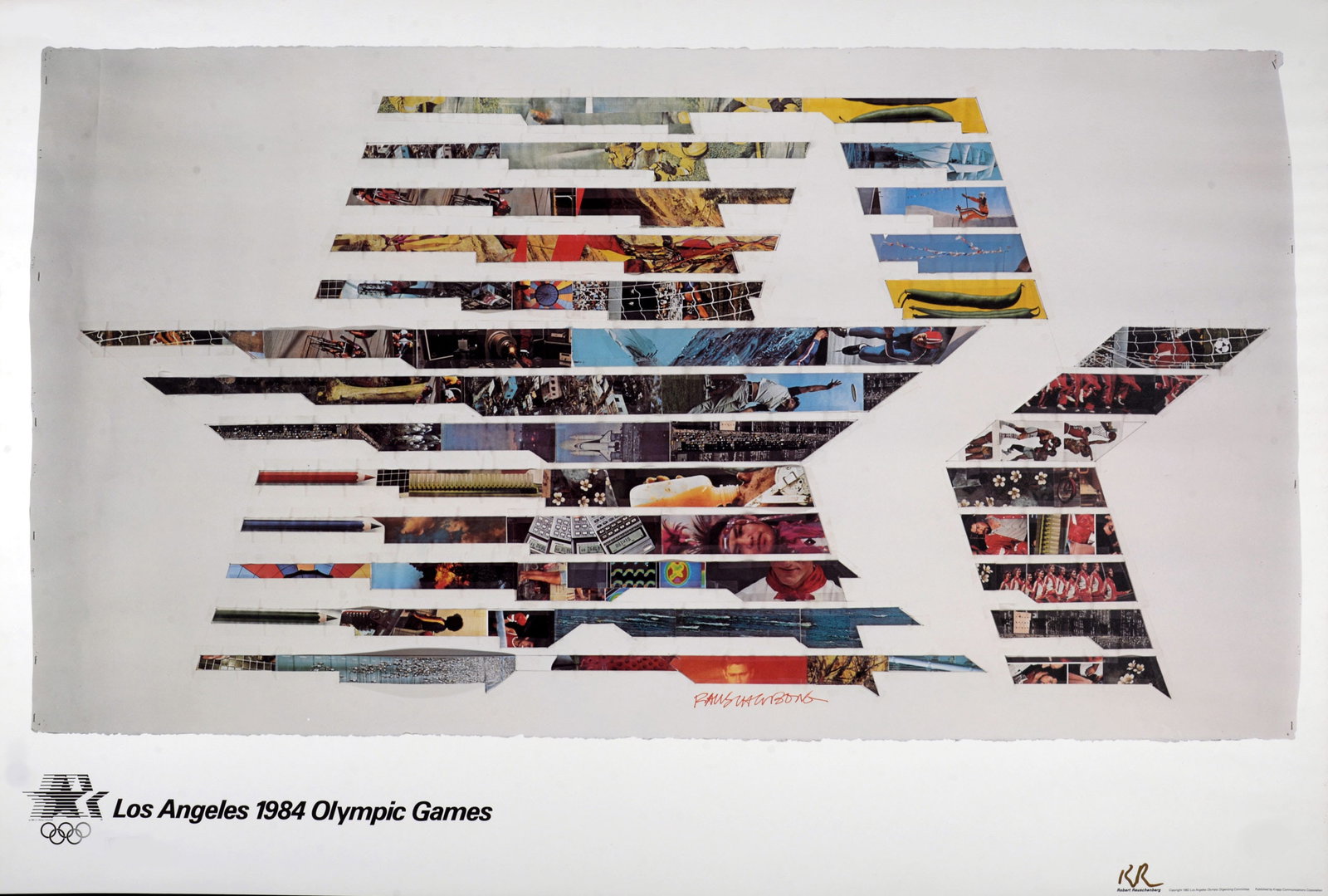 Robert Rauschenberg : Los Angeles Olympic 1984 - Hand-signed (1 of 5)