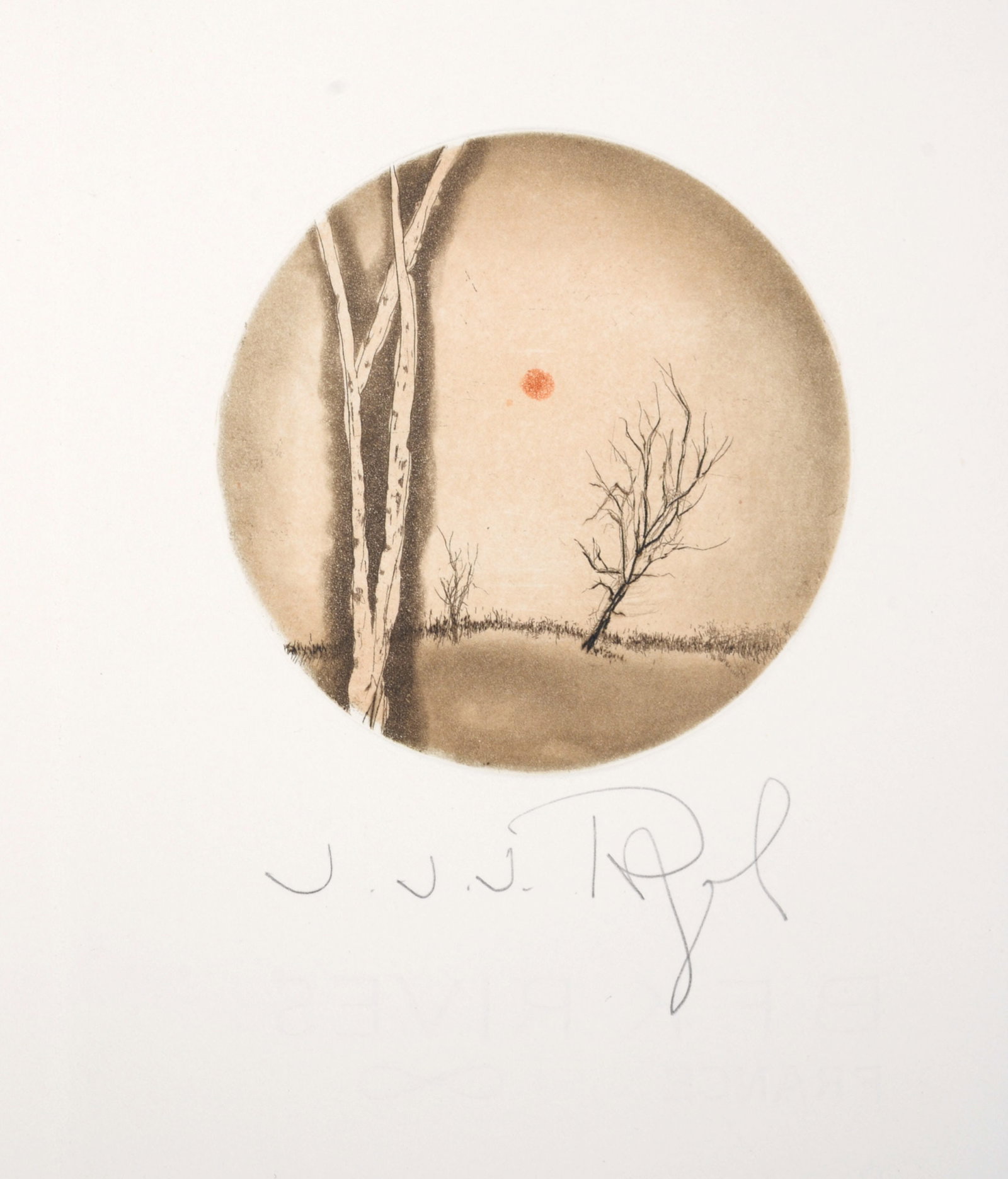 Jacques-Joachim-Jean Rigal : Greeting card, 1993 - Hand-signed (1 of 5)
