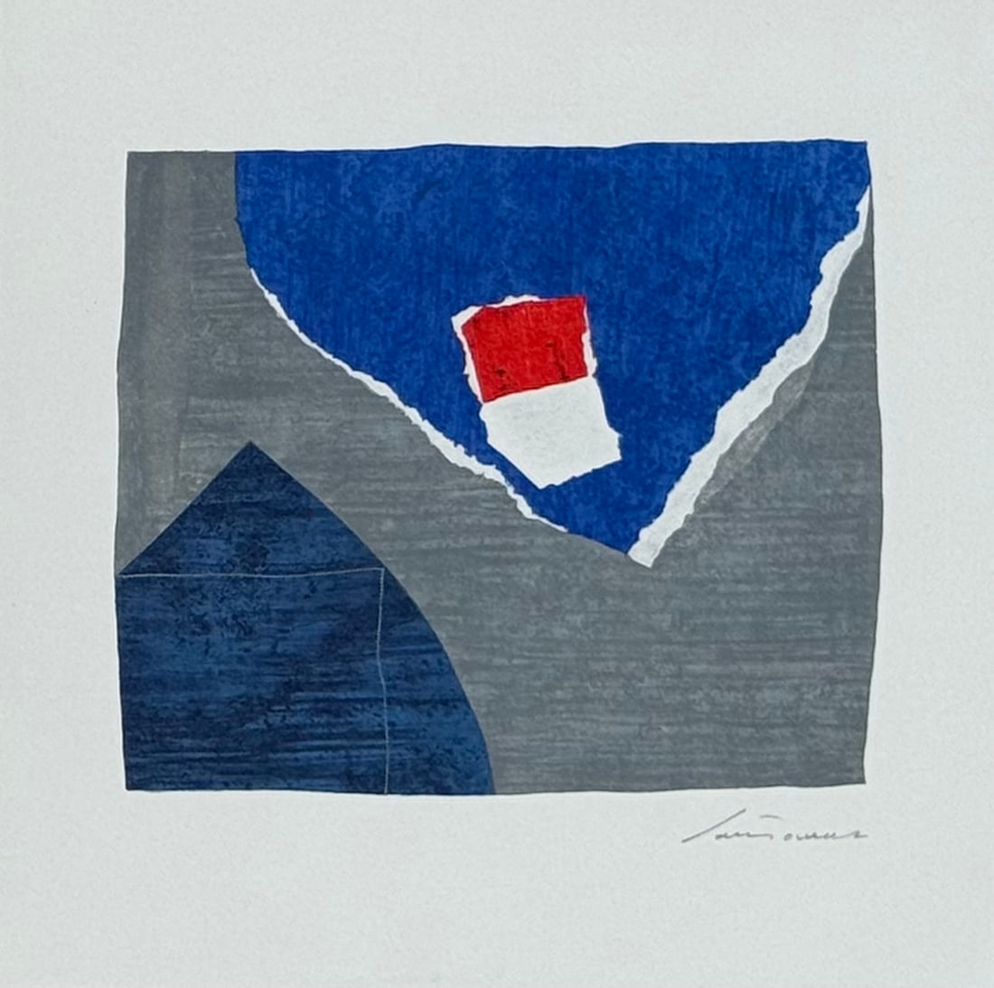 Giuseppe Santomaso : Neujahrskarte der Erker-Galerie — New Year’s card of the Erker-Galerie,: Giuseppe Santomaso (1907-1990)Neujahrskarte der Erker-Galerie — New Year’s Card of the Erker-Galerie, 1975 Original color lithograph on paper, published by Erker-Presse / Erker-Galerie, St. Gallen