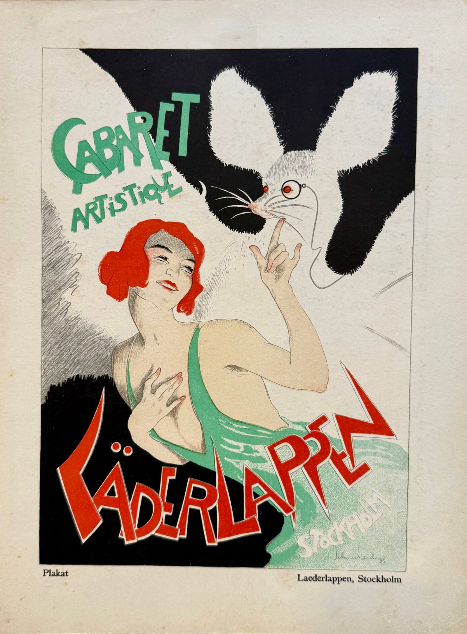 Walter Schnackenberg - Laederlappen & Groteske, 1922: Walter Schnackenberg (1880-1961) Laederlappen & Groteske, 1922 Lithograph on wove paper. Printed on recto and verso, including "Laederlappen" and "Groteske". Signed on the plate lower right margin on 