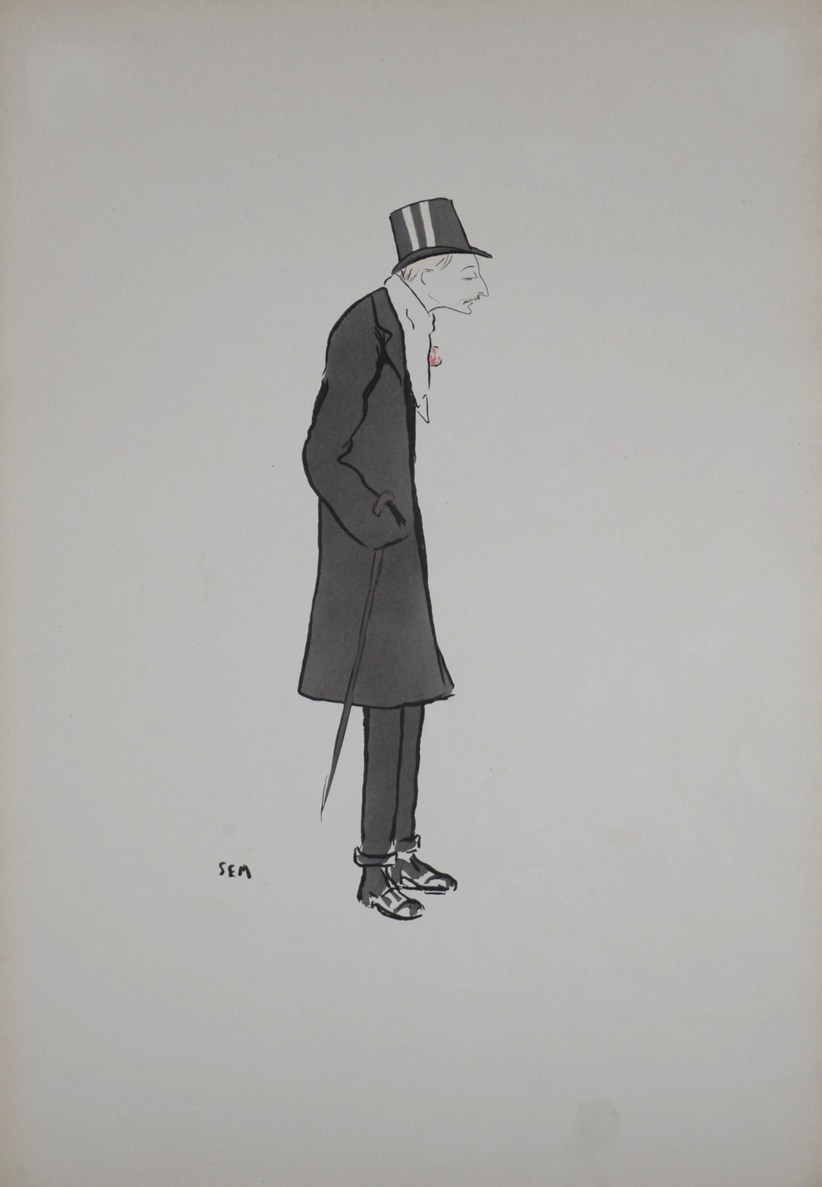 Georges Goursat, alias SEM - Baron de Forest, 1904: Georges Goursat, alias SEM (1863-1934) Baron de Forest, 1904 Lithograph on wove paper. Signed on the plate. Dimensions: +Size of the sheet: 52,5 x 36,5 cm / 20,6 x 14,3 in. Issued from the in-folio "A