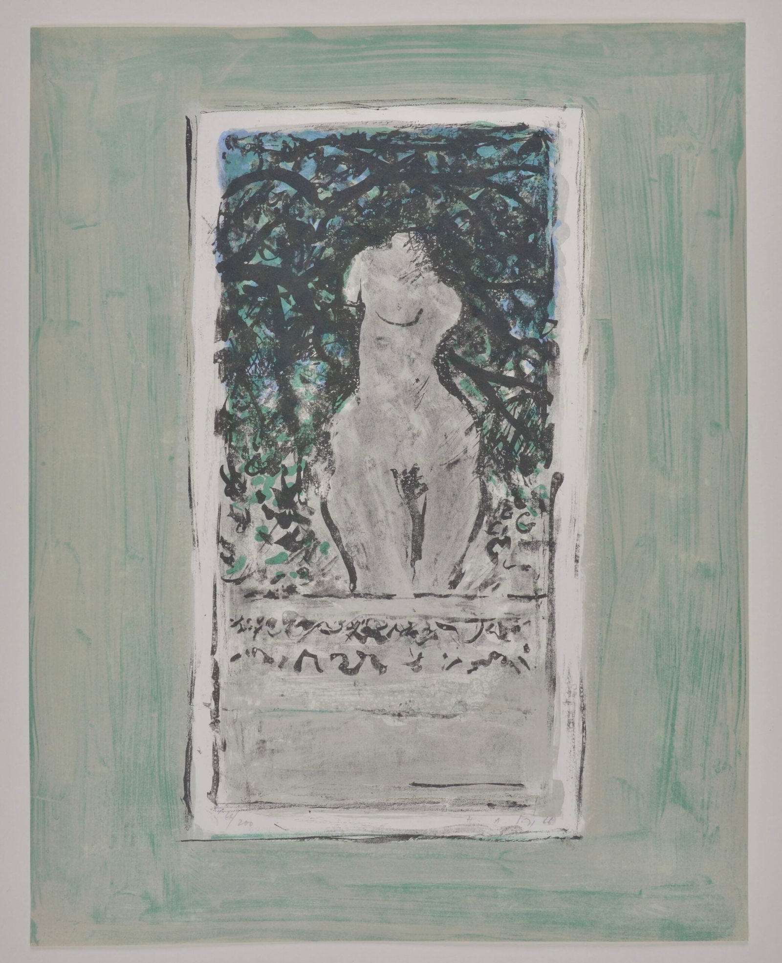 Hermann Alfred Sigg : Torso, 1966 - Hand-signed: Hermann Alfred Sigg (1924-2023) Torso, 1966 Lithograph in colors on paper Hand-signed and dated in pencil lower right Numbered 66/200 lower left. Dimensions : + Size of the sheet : 50 x 39 cm / 19,7 �