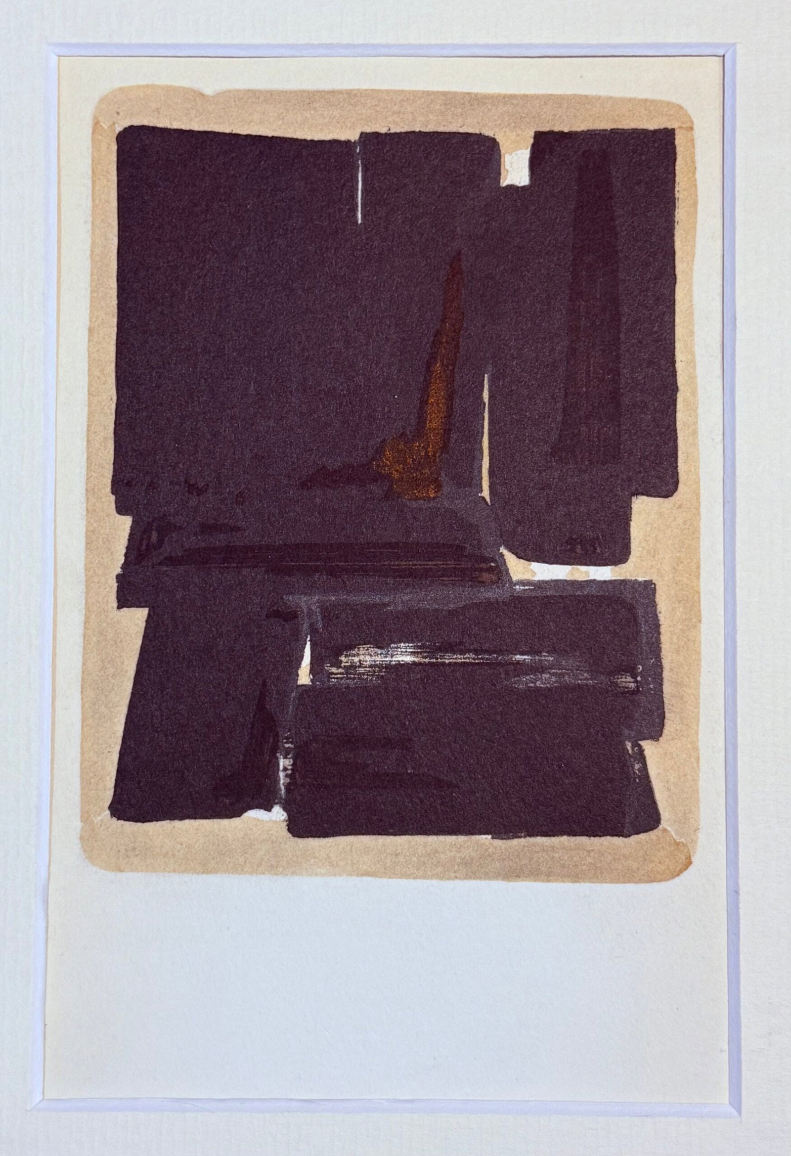 Pierre Soulages (After) - Gouaches et gravures (H), 1957 - Framed: Pierre Soulages (After) Gouaches et gravures (H), 1957 Jacomet process print (Pochoir) on wove paper, after Pierre Soulages' lithograph. Framed! Edition of 1500. Dimensions: + Size of the frame: 29,5 