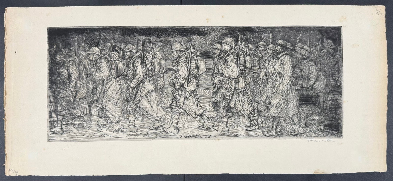 Theophile Alexandre Steinlen - En marche, c.1916 (Hand signed) (1 of 3)