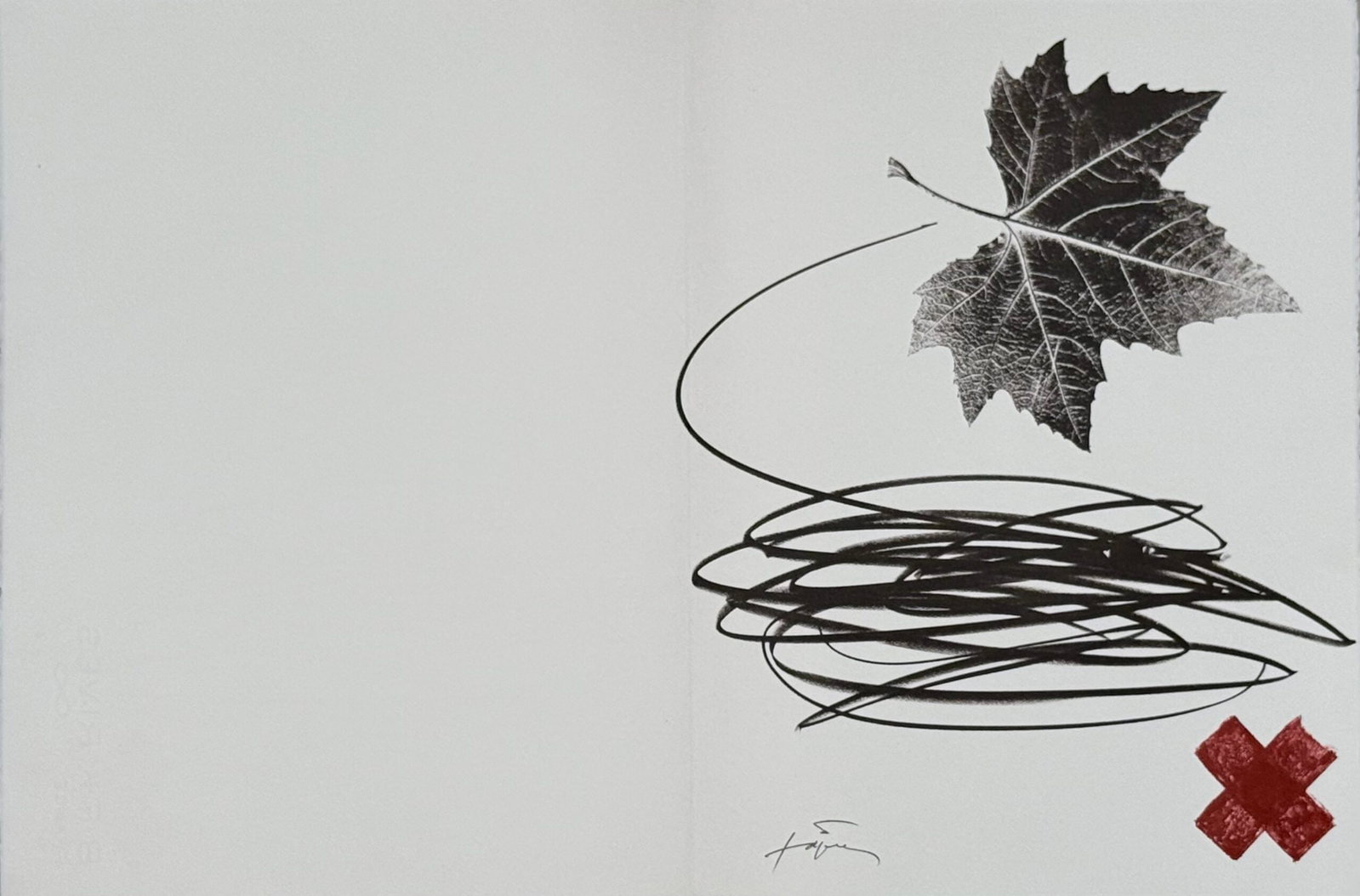 Antoni Tapies : Neujahrskarte der Erker-Galerie, 1975: Antoni Tapies Neujahrskarte der Erker-Galerie — New Year's card of the Erker-Galerie, 1975 Original colour lithograph on paper, published as the New Year's greeting card of the Erker-Galerie und Ver