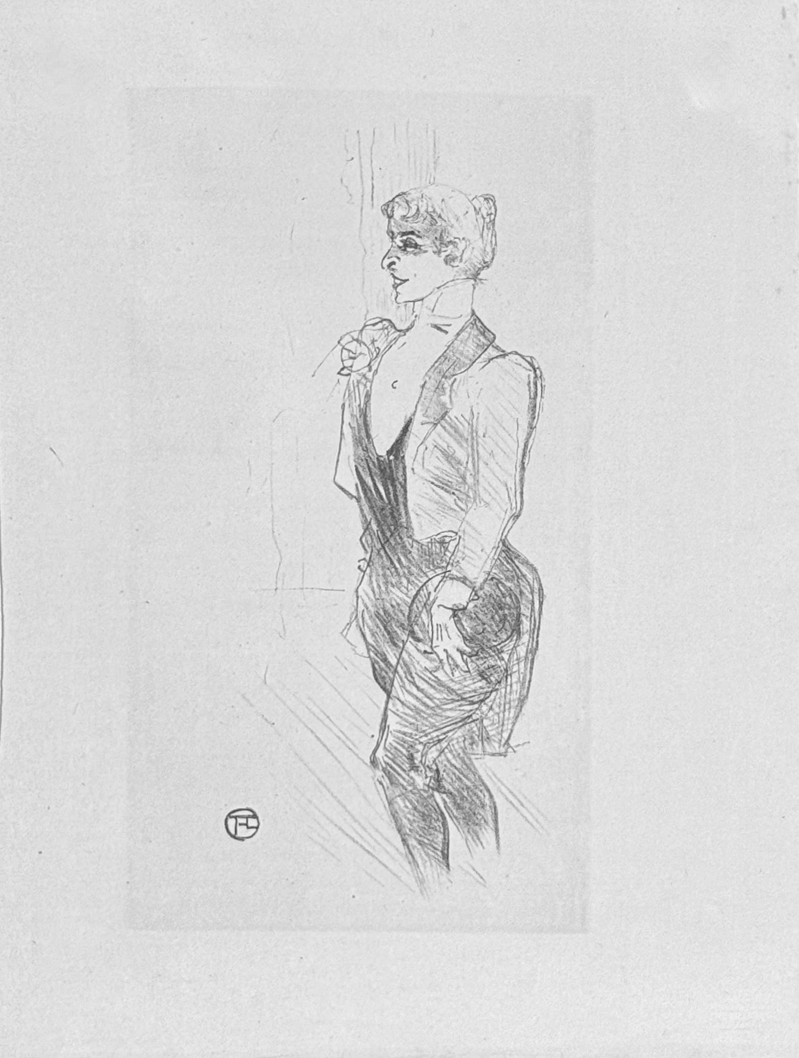 Henri de Toulouse - Lautrec: Mary Hamilton, 1924: Henri de Toulouse Lautrec: Mary Hamilton, 1924. Posthumous edition printed from the original lithographic stone. Lithograph from the portfolio "Essai dur l'histoire de la lithographie en France. Les P