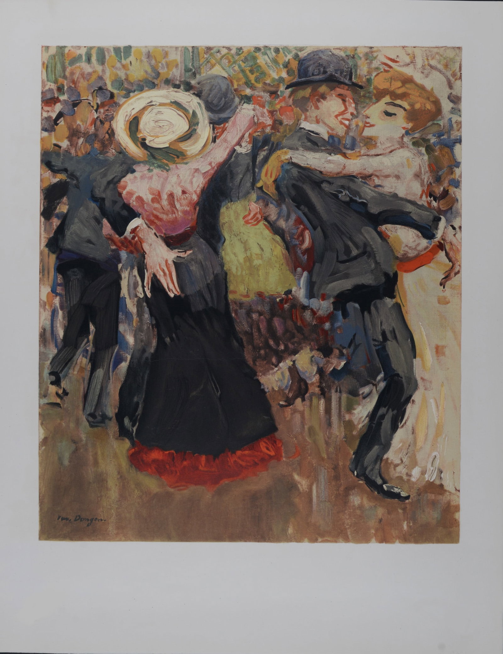 K. Van Dongen (after) - Danse au Moulin de la Galette, 1972: Kees Van Dongen (after) Danse au Moulin de la Galette, 1972 Lithograph on Arches paper after a 1904 painting. Plate-signed lower left. Dimensions: + Size of the sheet: 60 x 50 cm / 23.7 x 19.6 in. Pri
