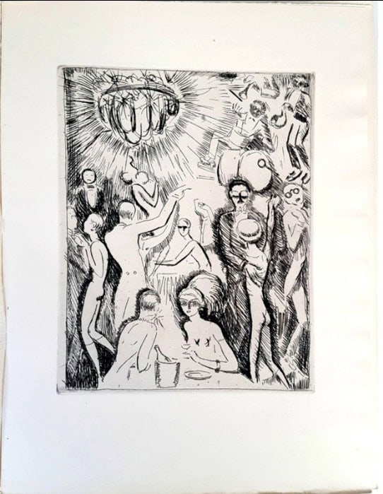 Kees Van Dongen (1877-1968) : Boite de Nuit, 1927: Kees Van Dongen (1877-1968) Boite de Nuit, 1927 Original lithograph. Dimensions: + Size of the sheet : 32.1 x 24.5 cm / 9.6 x 12.6 in. + Size of the image : 19.7 x 15 cm / 7.7 x 5.9 in. Edition of 225