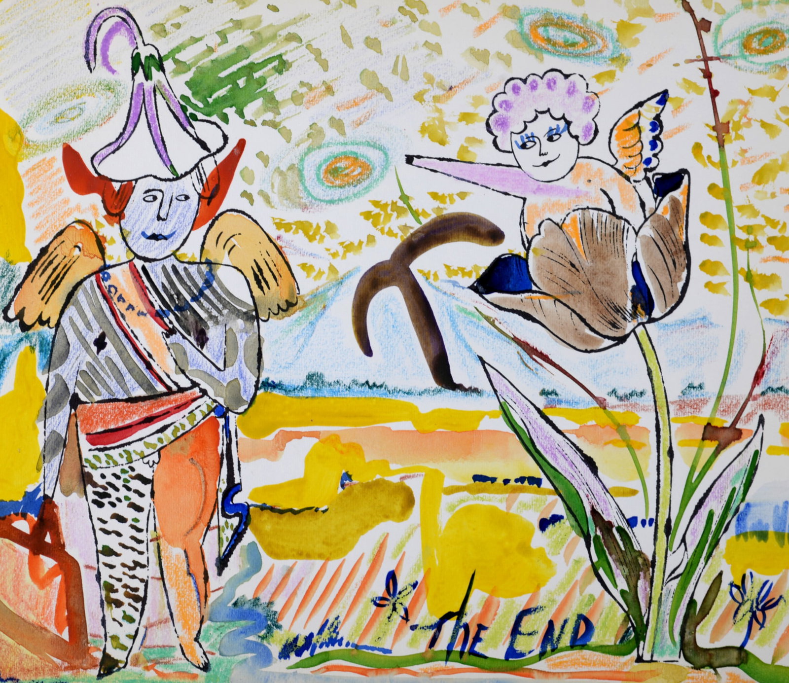 Andy Warhol - In the Bottom of My Garden (H), 1956: Andy Warhol (1928-1987) In the Bottom of My Garden, 1956 Offset lithograph on paper. Hand-colored with watercolor, with unique coloring done by hand by Warhol and his friends! Dimensions: + Size of th