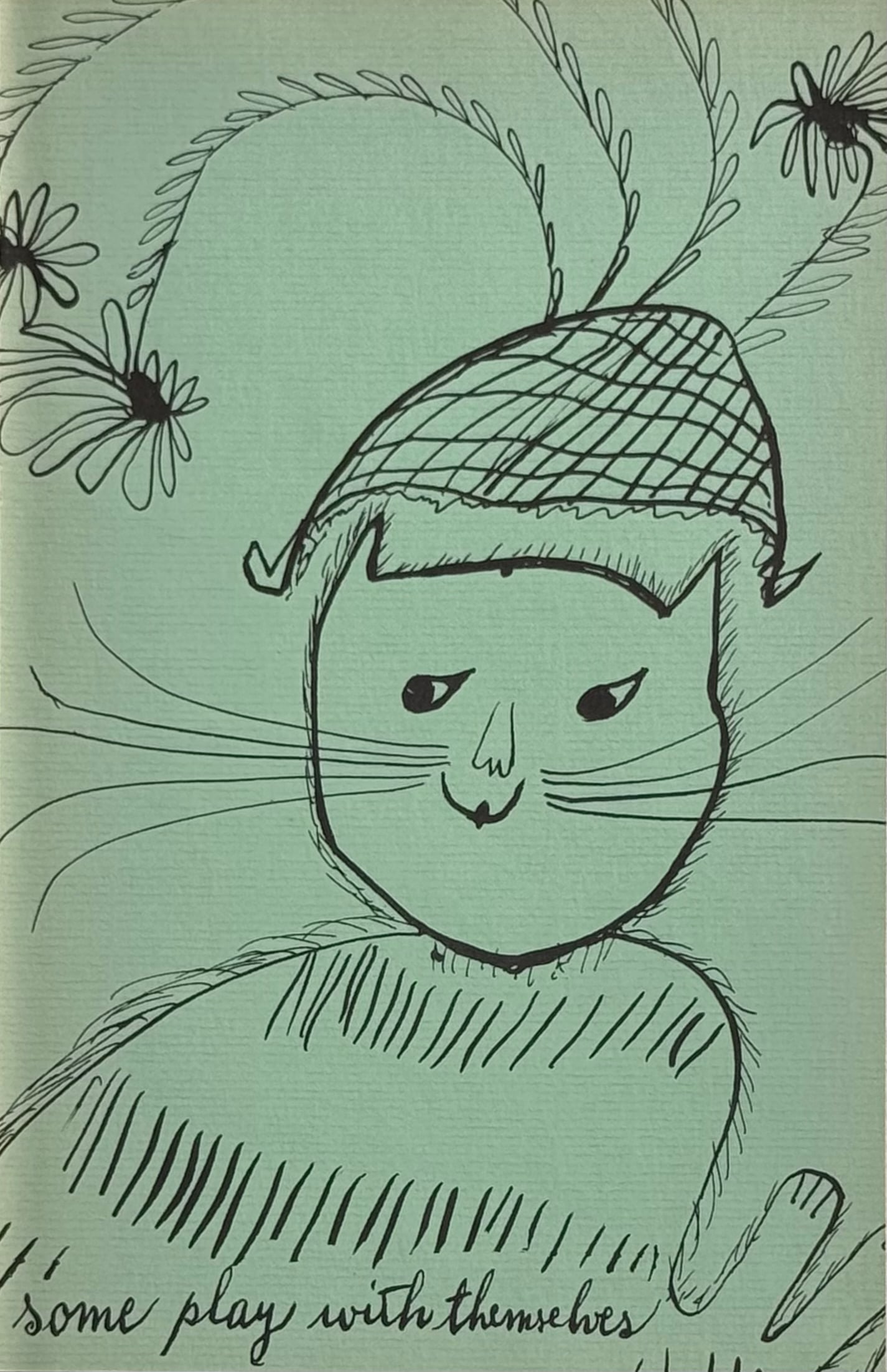 Andy Warhol : Holy Cats : Some play with themselves, c. 1957: Andy Warhol Some play with themselves, c. 1957 Offset lithograph on wove paper, from "Holy Cats" series. Unsigned. Not numbered. Dimensions: + Size of the sheet : 22,1 x 14,1 cm / 8,7 x 5,5 in. Some p