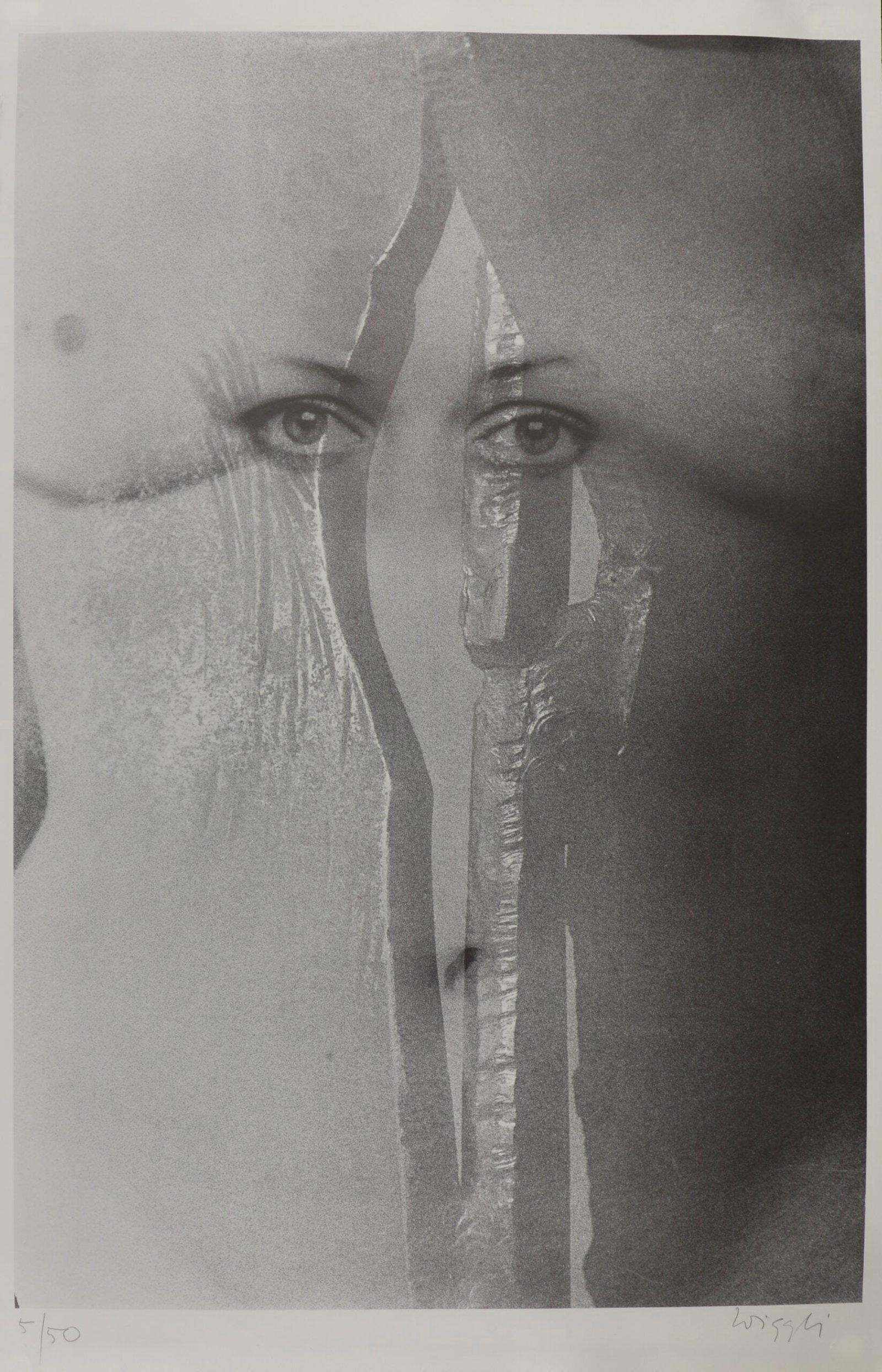 Oscar Wiggli : Ohne title, C. 1980: Oscar Wiggli (1927-2016) Ohne title, C. 1980 Offset litho on paper. From the edition of 50 Hand signed and numbered 5/50. Dimensions: • Sheet size: 98 × 63 cm / 38.58 × 24.80 in• Image siz