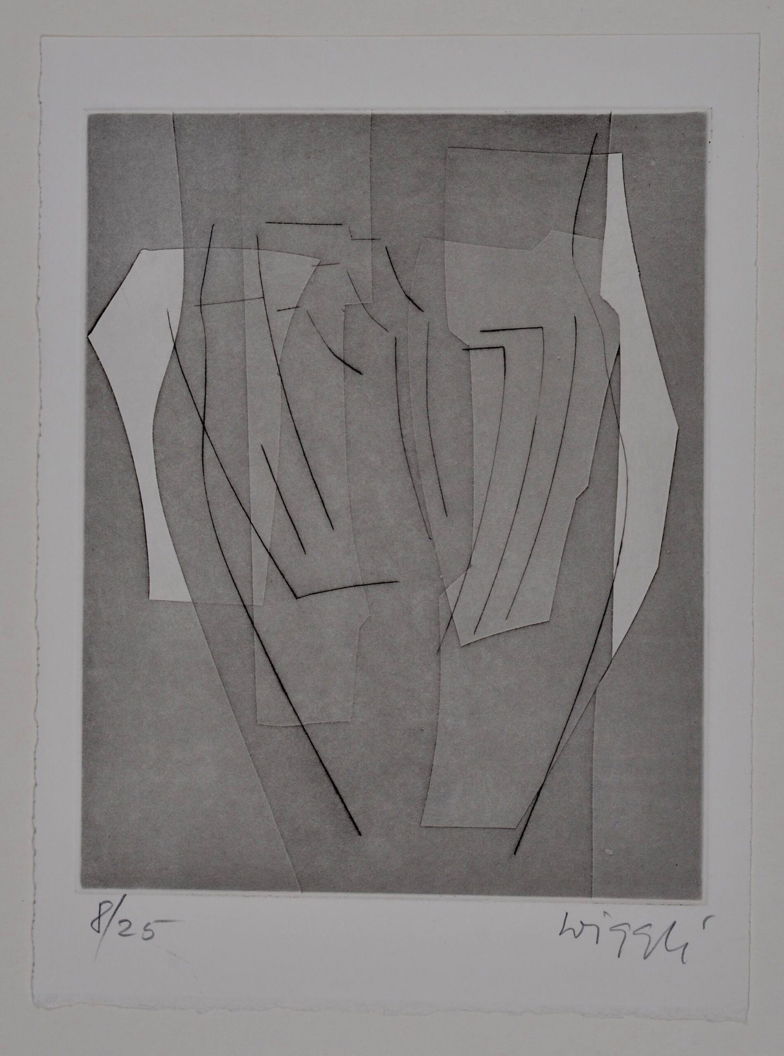 Oscar Wiggli : Untitled, circa 1990 - Hand signed (1 of 5)