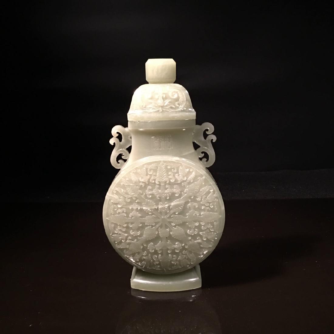 Chinese White Jade Pot With Bao Xiang Hua (1 of 16)