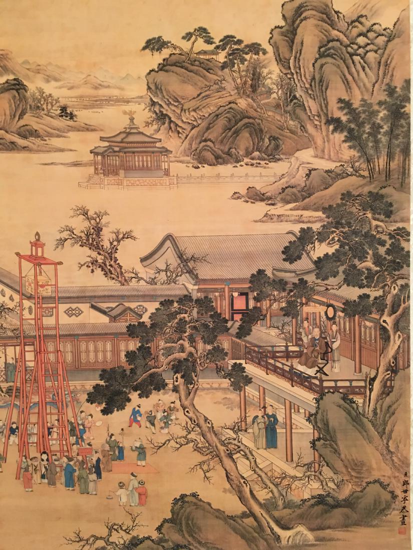 Chinese Hanging Scroll of Painging, Lang Shining (1 of 8)
