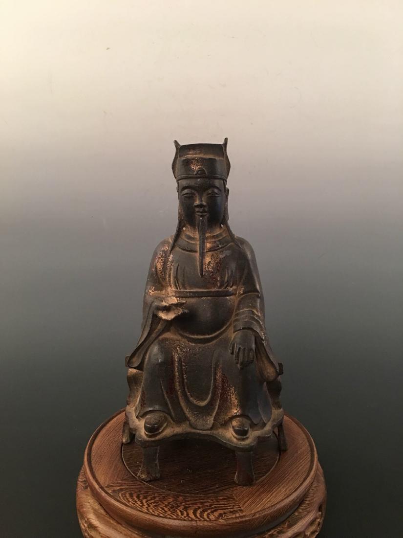 Chinese Gilt Bronze Statute (1 of 8)