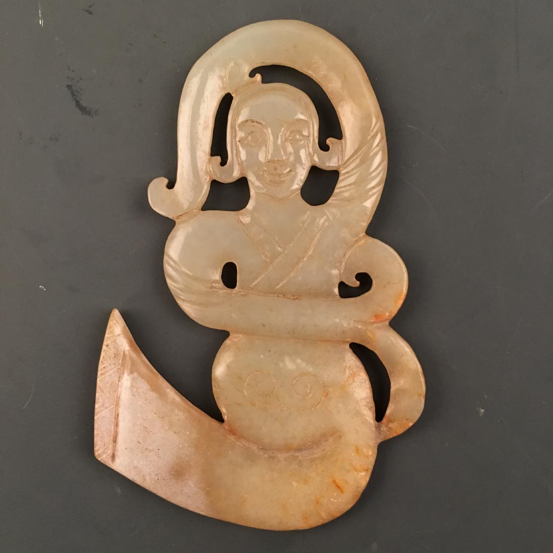 Chinese Jade Dancer Figure: Chinese Jade Dancer Figure 2-3/4'' H; 3-3/4'' W; 275 g Shipping: We are able to pack and ship this item to an address in the United States via UPS Ground or USPS Priority Mail, inquiry for quote. Trac