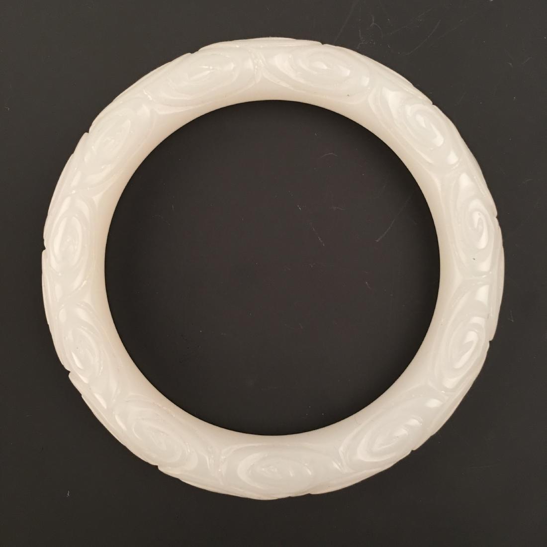 Chinese White Jade Bracelet (1 of 7)