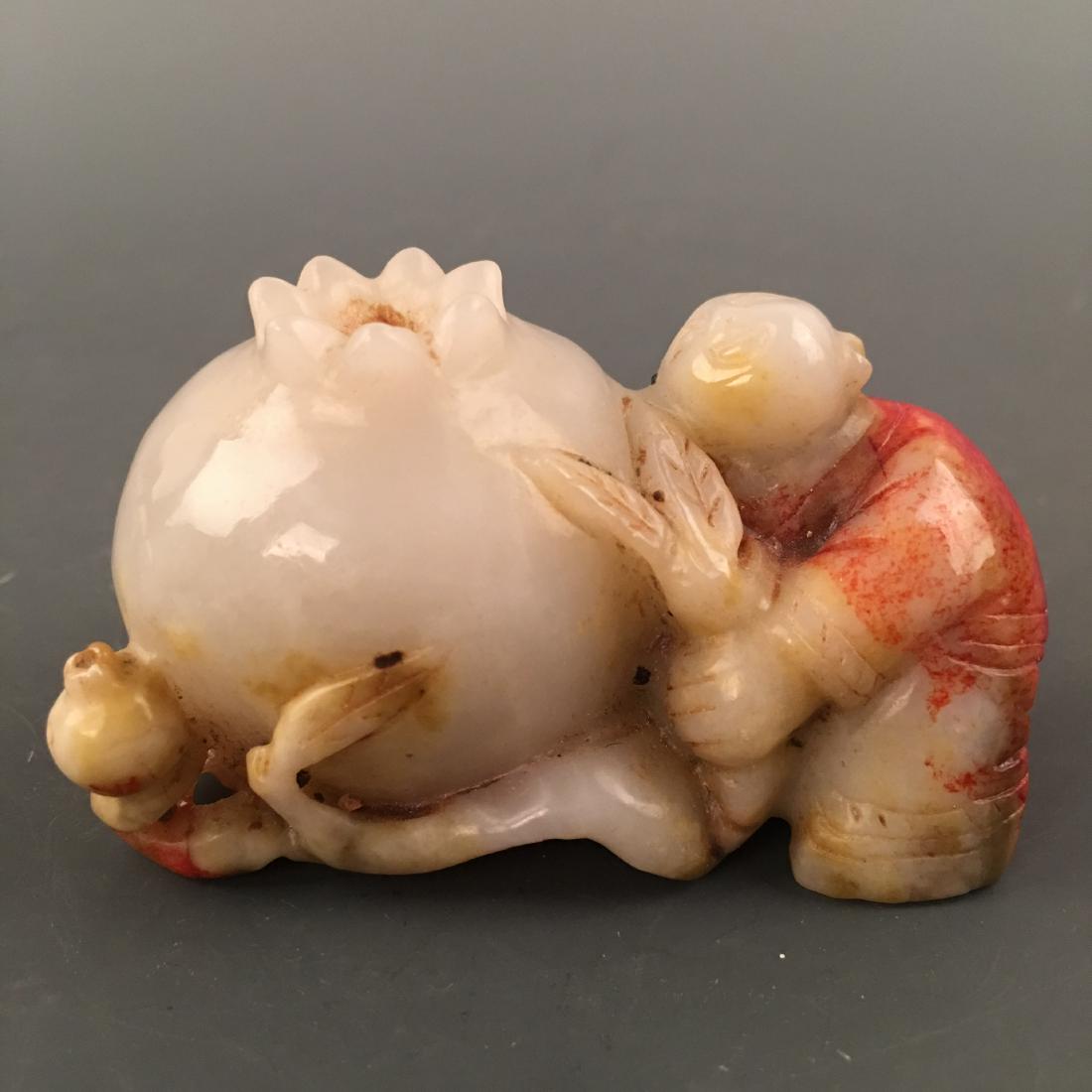 Chinese Shoushan Jade Figure: Chinese Shoushan Jade Figure 1-3/4'' H, 3'' W; 213 g Shipping: We are able to pack and ship this item to an address in the United States via UPS Ground or USPS Priority Mail, inquiry for quote. Tracki