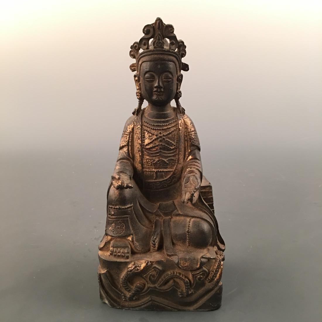 Chinese Bronze Guanyin Figure: Chinese Bronze Guanyin Figure 9-1/2'' H; 4-1/2'' W; 2.8 lb Shipping: We are able to pack and ship this item to an address in the United States via UPS Ground or USPS Priority Mail, inquiry for quote. 