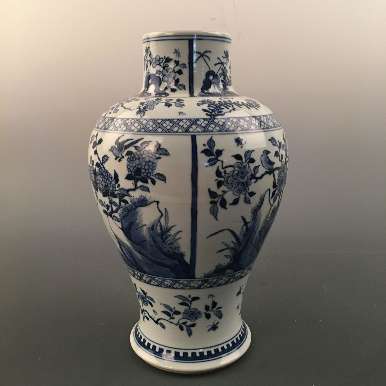 Chinese Blue-White Vase, Kangxi Mark (1 of 9)