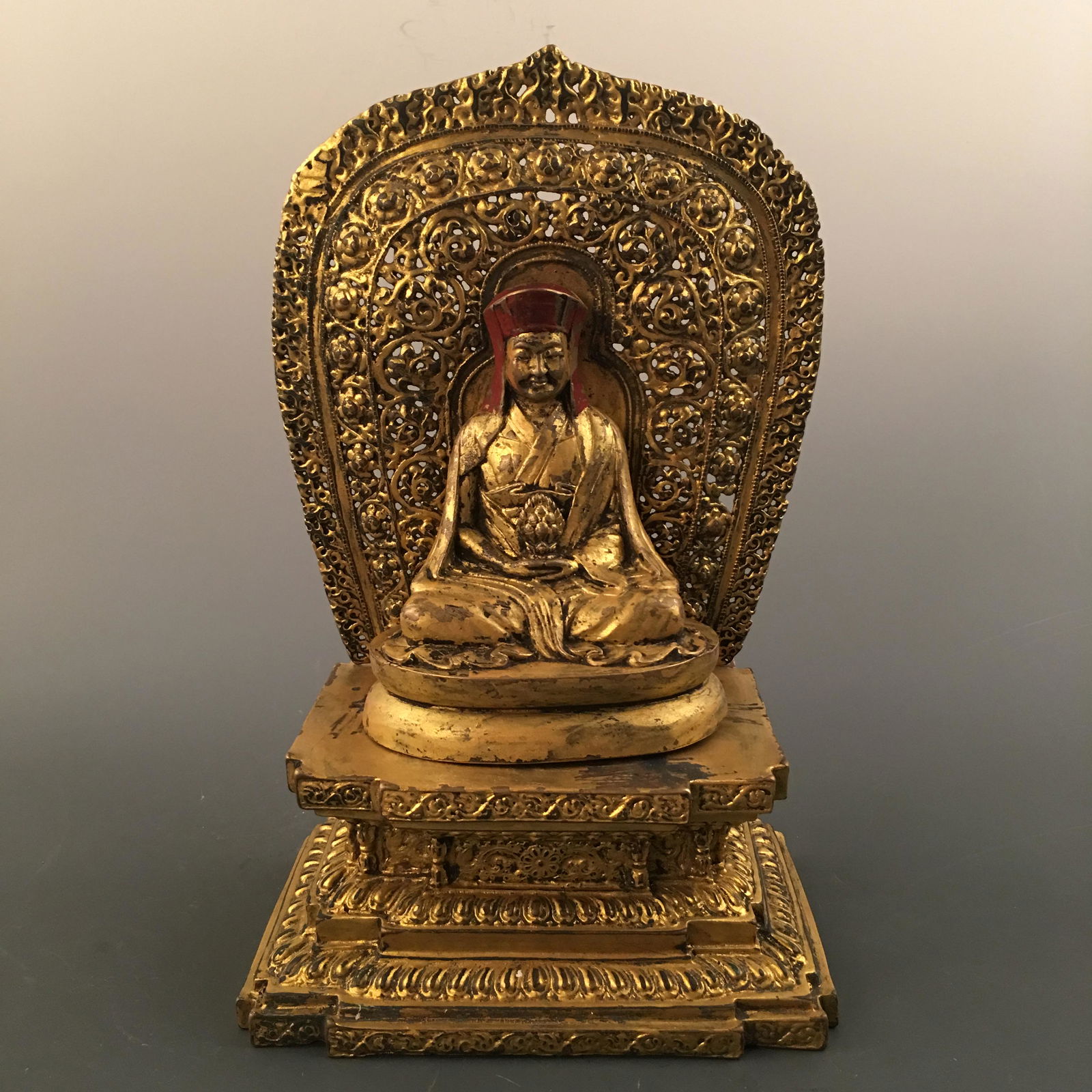 Chinese Gilt Bronze Lama Figure (1 of 10)