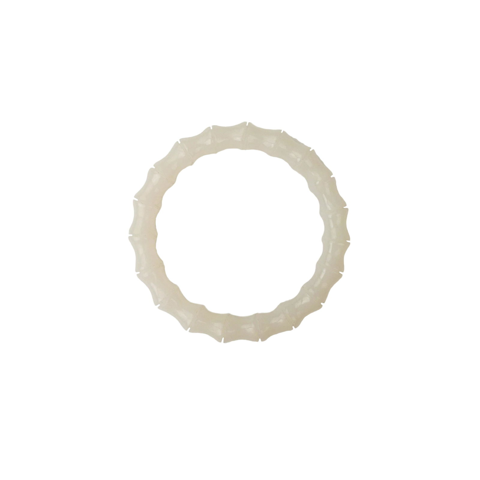 Chinese White Jade Bamboo Style Bracelet (1 of 8)