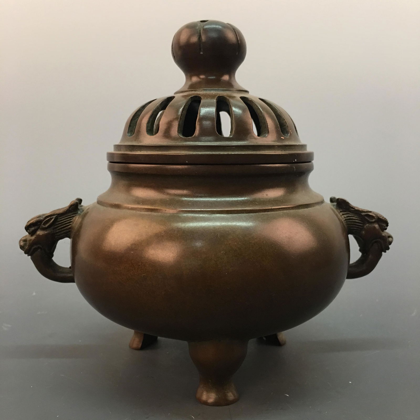 Chinese Tripod Brass Incense Burner (1 of 9)