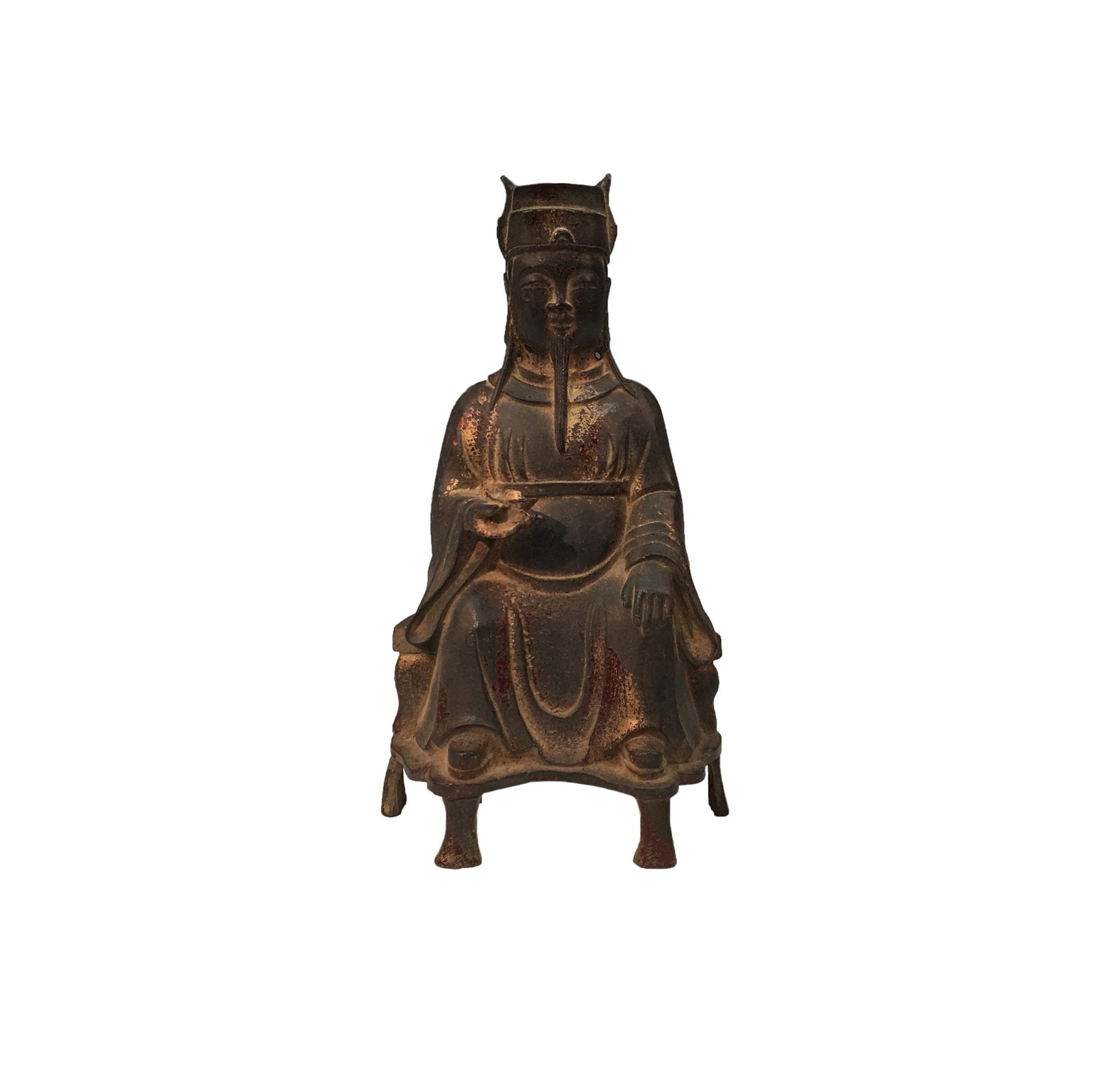 Chinese Bronze Buddha Figure: Chinese Bronze Buddha Figure 9-1/4'' H; 5'' W; 2.8 lb Shipping: We are able to pack and ship this item to an address in the United States via UPS Ground or USPS Priority Mail, inquiry for quote. Track