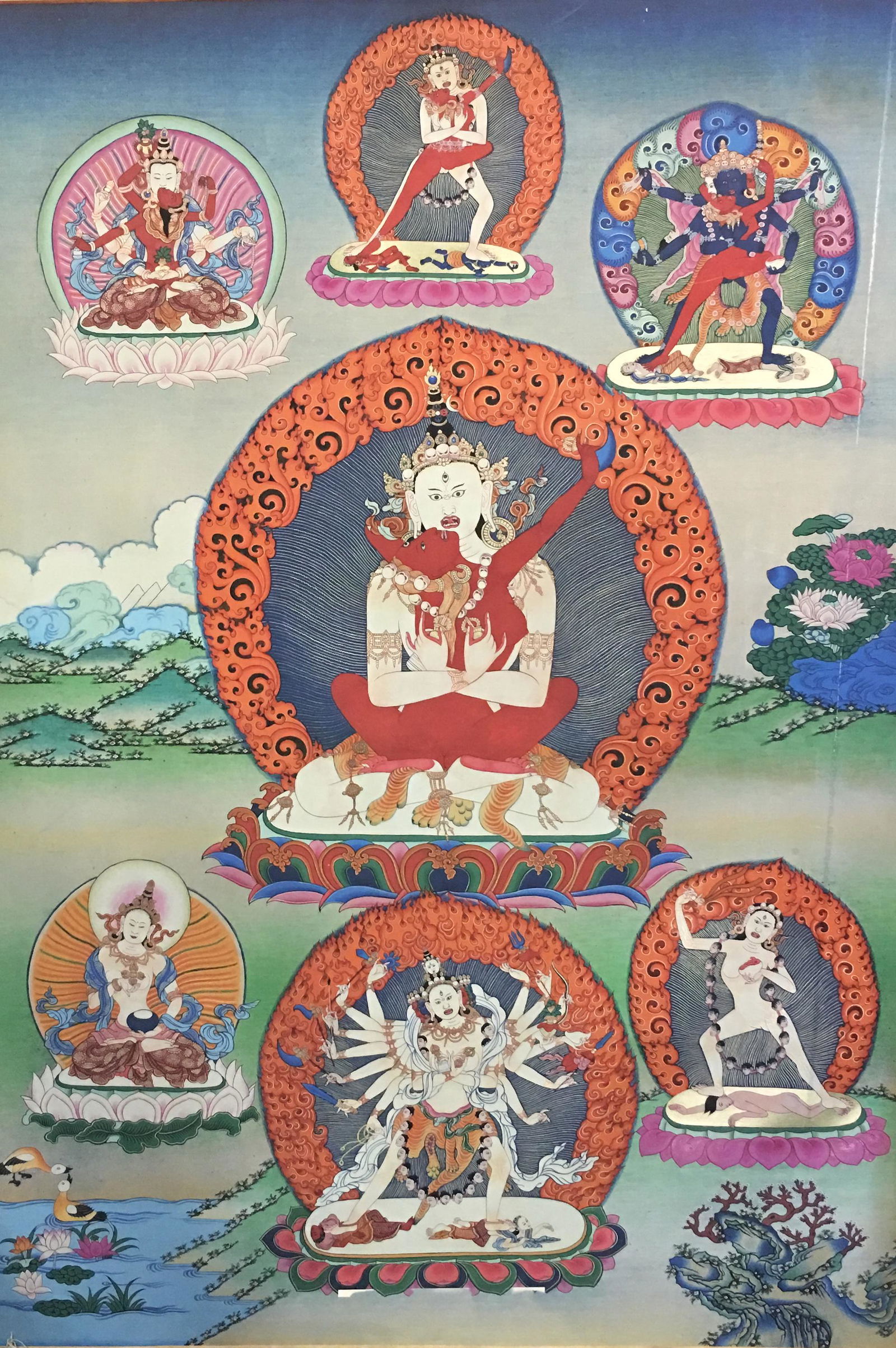 Chinese Thangka Painting of Buddhas Yab Yum (1 of 13)