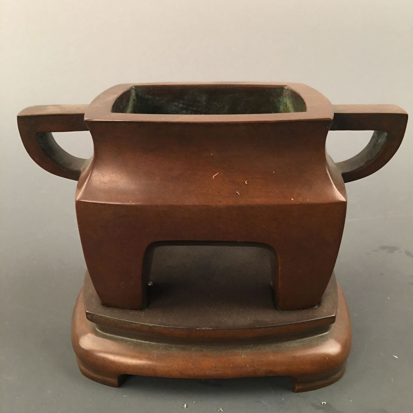 Chinese Bronze Censer with Base (1 of 7)