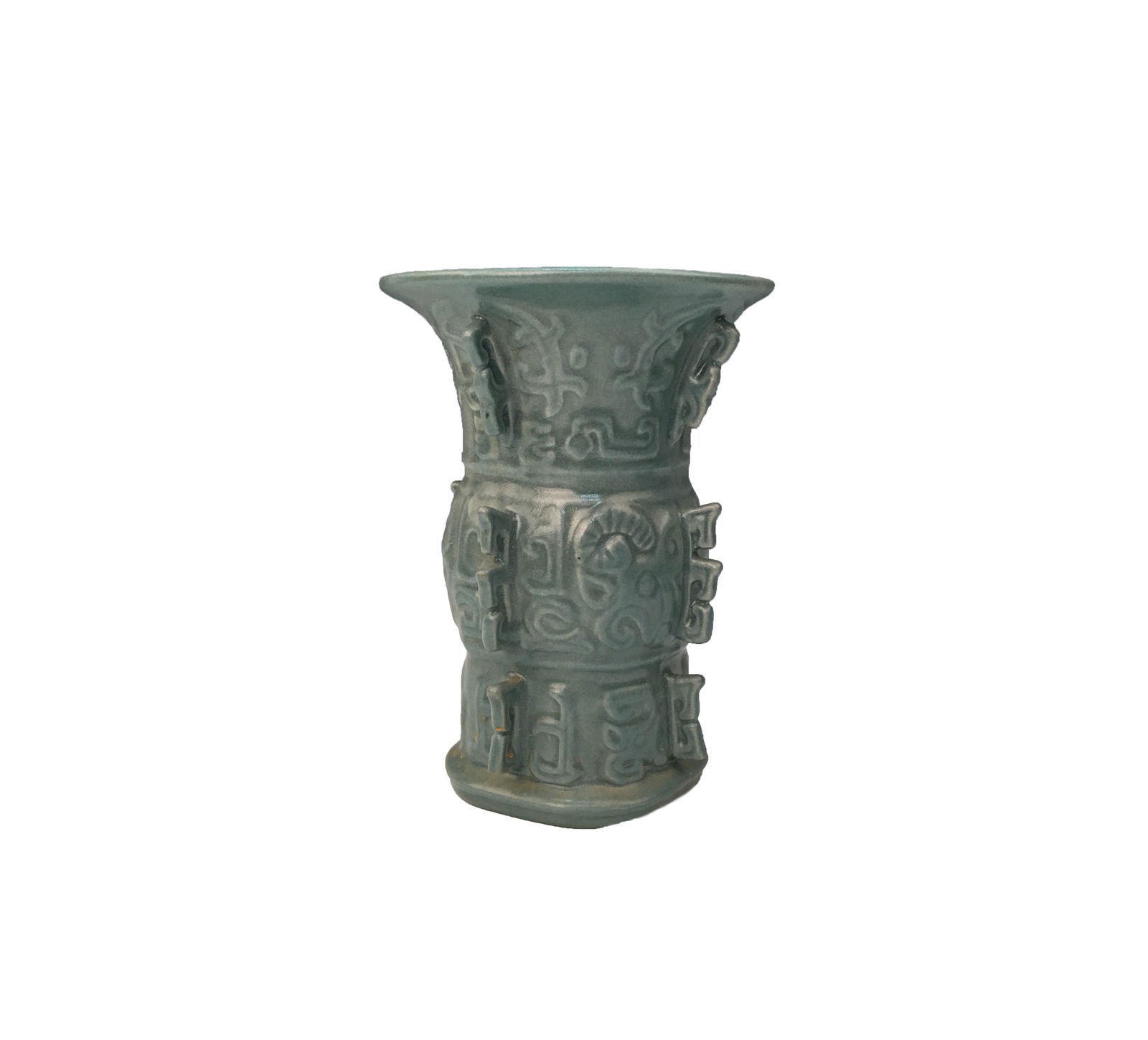 Chinese Celdon Glazed Vase, (1 of 7)