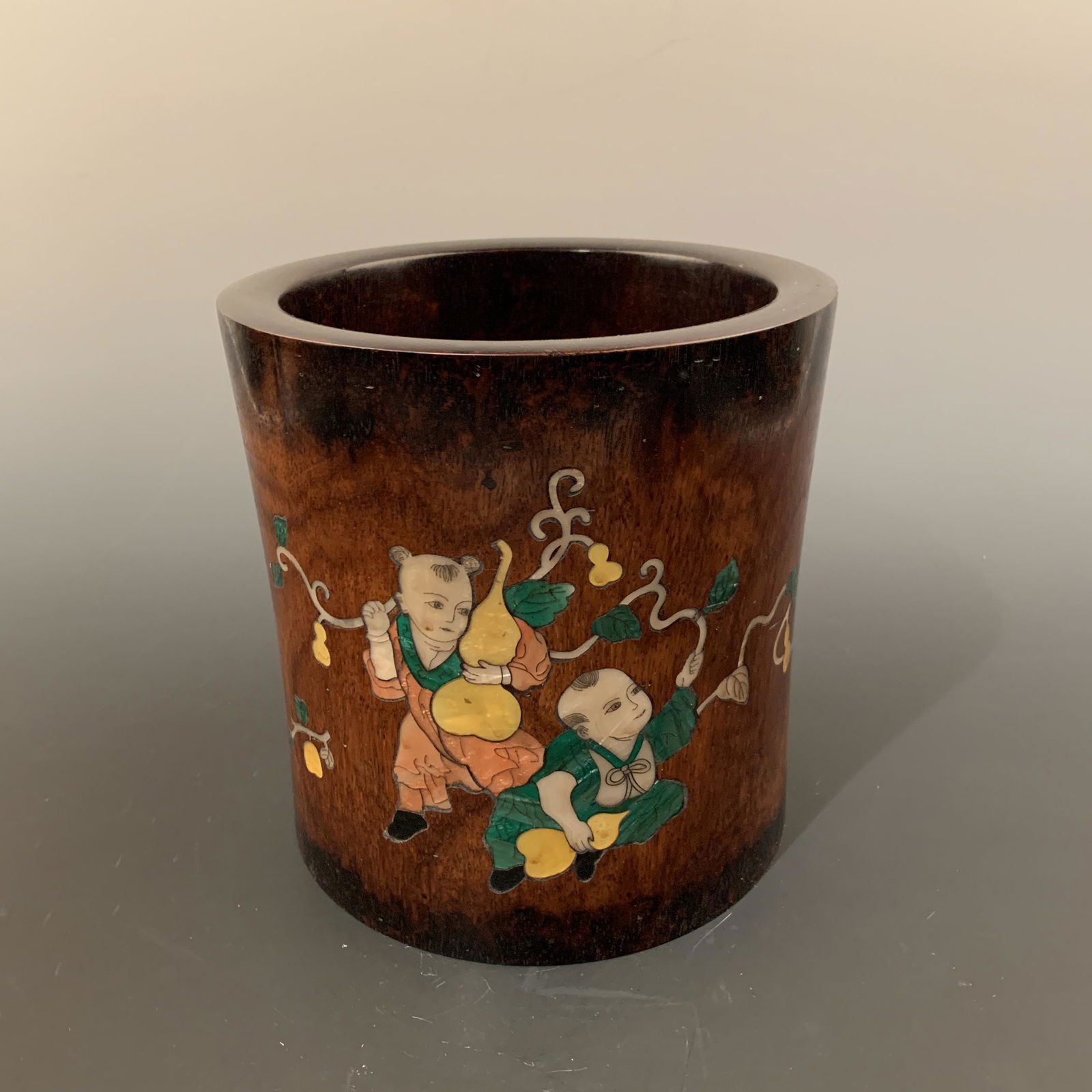 Chinese Rosewood Brush Pot (1 of 9)