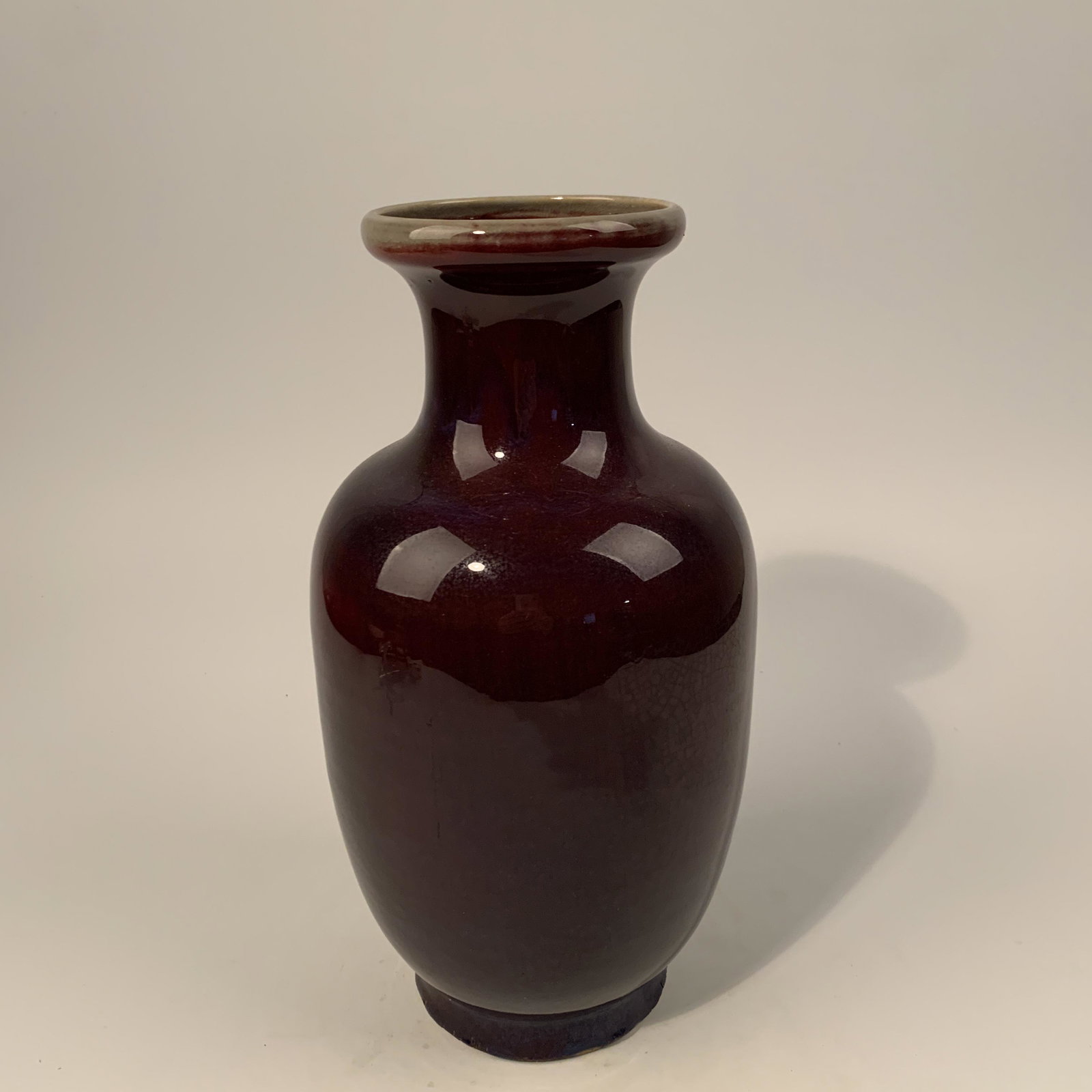 Chinese Red Glazed Vase Qing Lang Mark: Chinese Red Glazed Vase Qing Lang Mark 13'' H, 6-3/4'' W; 4.8 lb Shipping: We are able to pack and ship this item to an address in the United States for $35 via UPS Ground or USPS Priority Mail. Track