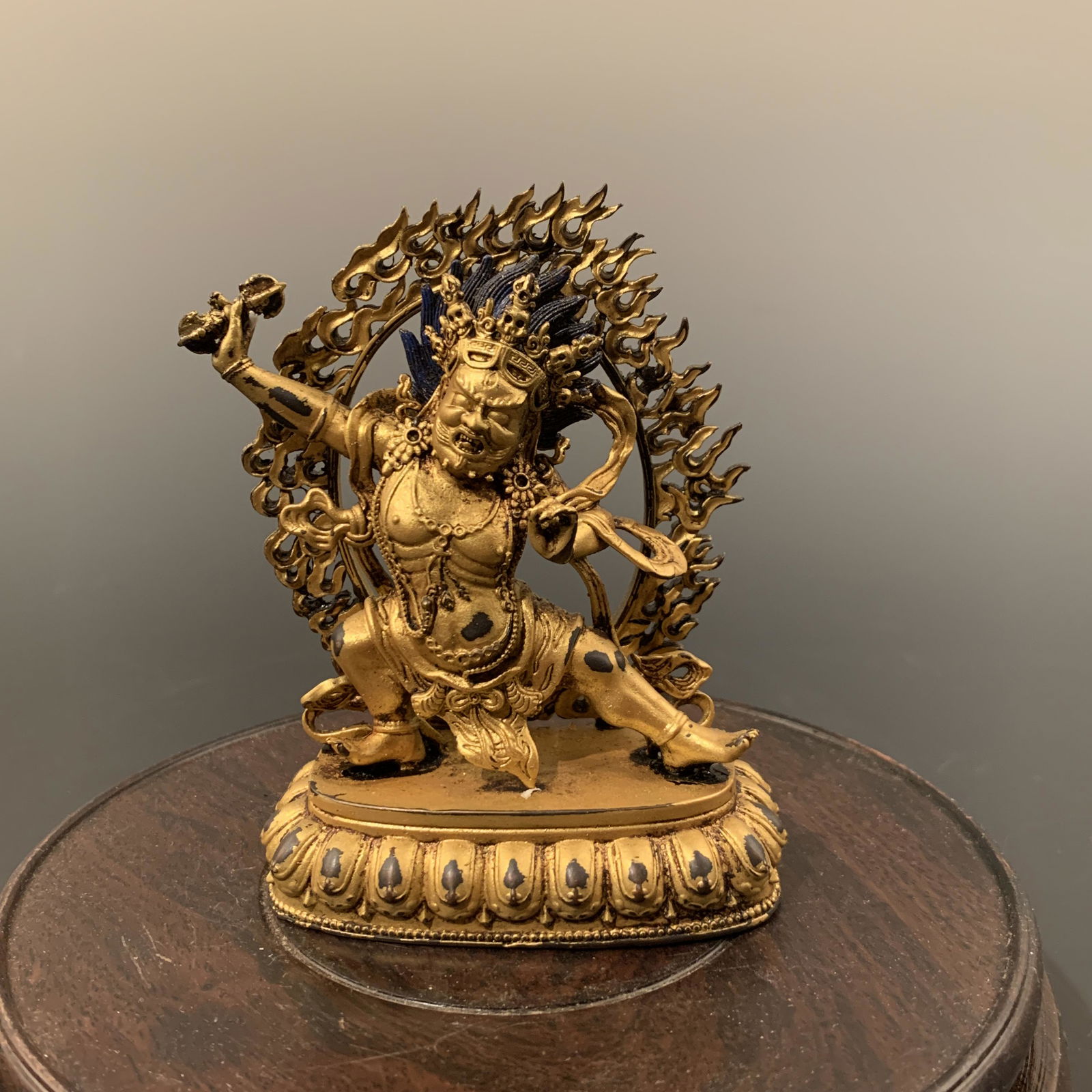 Chinese Gilt Bronze Figure of Wraithful Vajrapani (1 of 7)