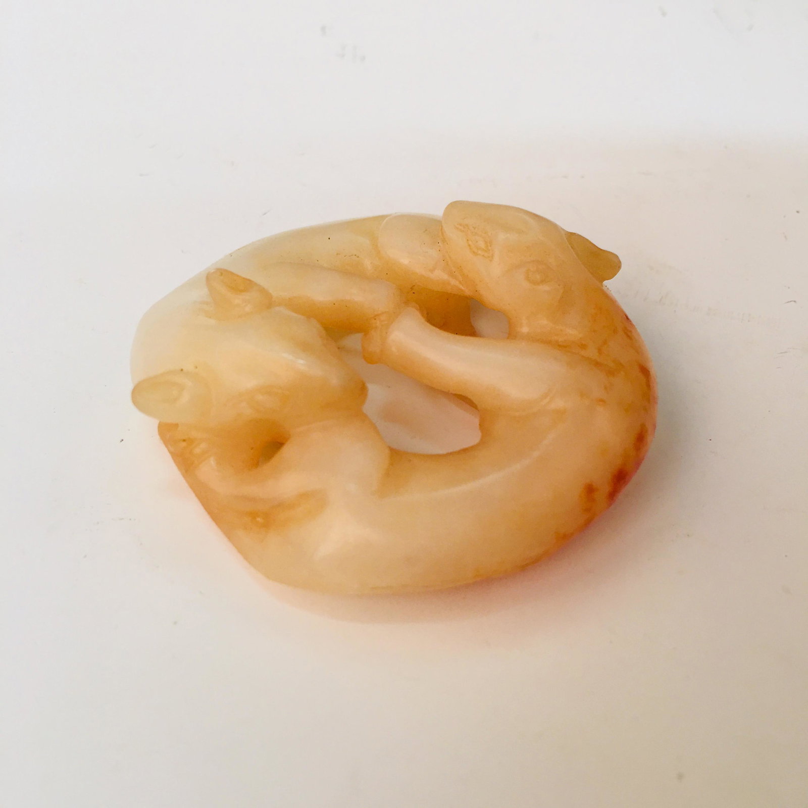 Chinese Jade Pendant: Chinese Jade Pendant 1/2'' H, 2-1/4'' W; 32 g We are able to pack and ship this item to an address in the United States for $25.00 via UPS Ground or USPS Priority Mail. Tracking information will be se