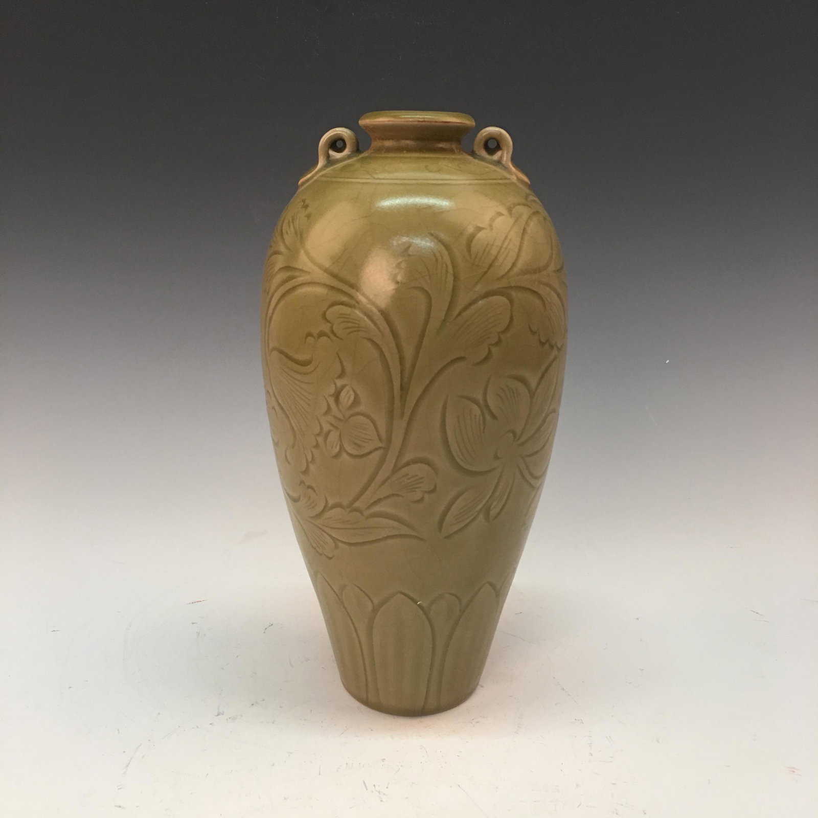 Chinese Yaozhou Kiln Meiping Vase: Chinese Yaozhou Kiln Meiping Vase 9-3/4'' H; 4-3/4'' W; 2 lb Shipping: We are able to pack and ship this item to an address in the United States for $35.00 via UPS Ground or USPS Priority Mail. Tracki