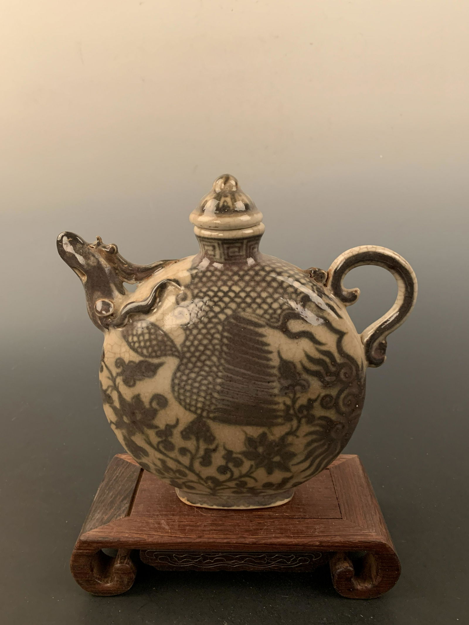 Chinese Copper Red Phoenix Kettle (1 of 10)