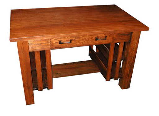 4850 Charming Antique Oak Mission Desk Or Table - 4850 Charming Antique Oak Mission Desk Or Table