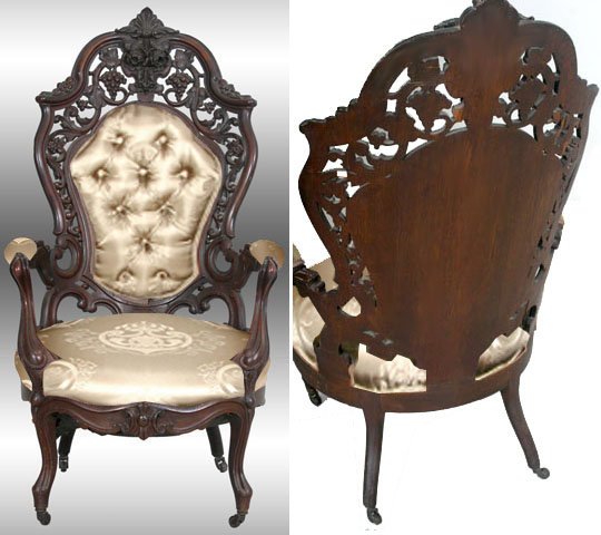 6507 Amazing 3-Pc.Rococo Parlor Set by J.W. Meeks - 3
