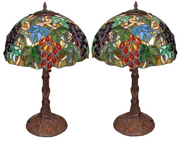 Jeweled & Stained Glass Lamp 