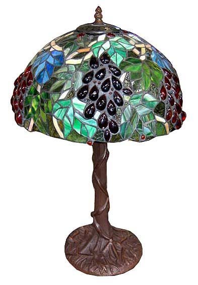Jeweled & Stained Glass Lamp  - 2