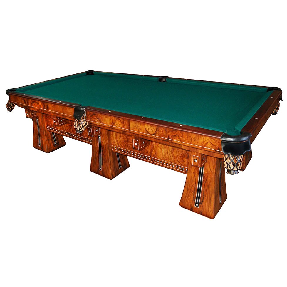 Antique Brunswick Six-Legged "Kling" Pool Table: Height: 32 in. (81.28 cm) Width: 60 in. (152.40 cm) Depth: 120 in. (304.80 cm) Country of Origin: USA Maker: Brunswick Style: Kling Condition: Restored Year: 1900-1916 Brunswick Kling: This magnificen