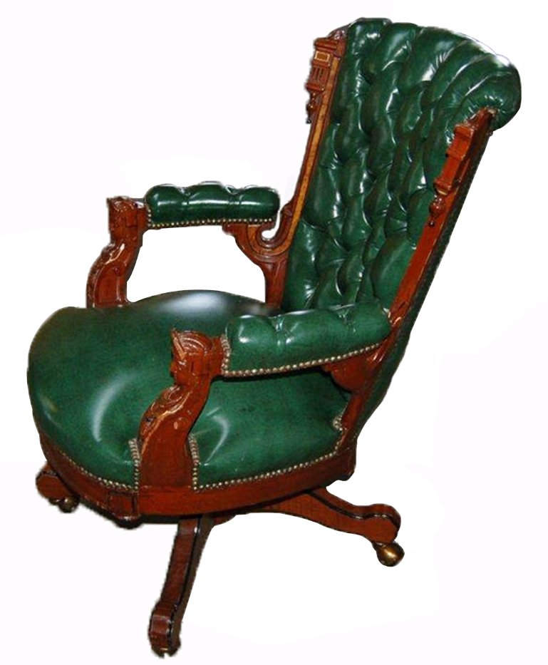7579 Renaissance Revival Armed Swivel Chair by Jelliff (1 of 4)
