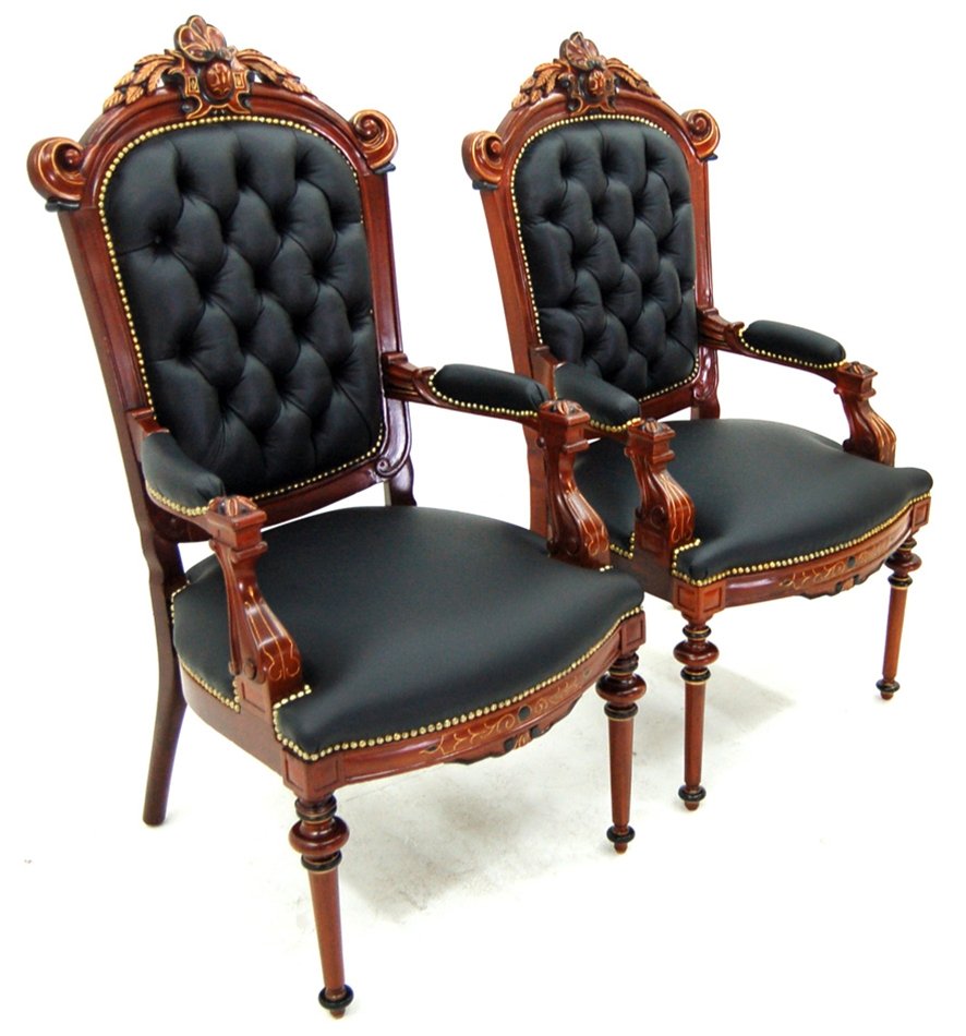 1961 Victorian Armchairs, Rosewood, c. 1875, American (1 of 1)