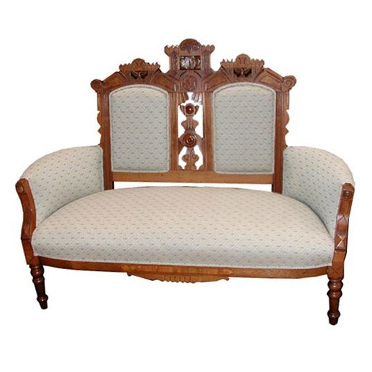 3011 Carved 19th C. Eastlake Antique Sofa (1 of 1)