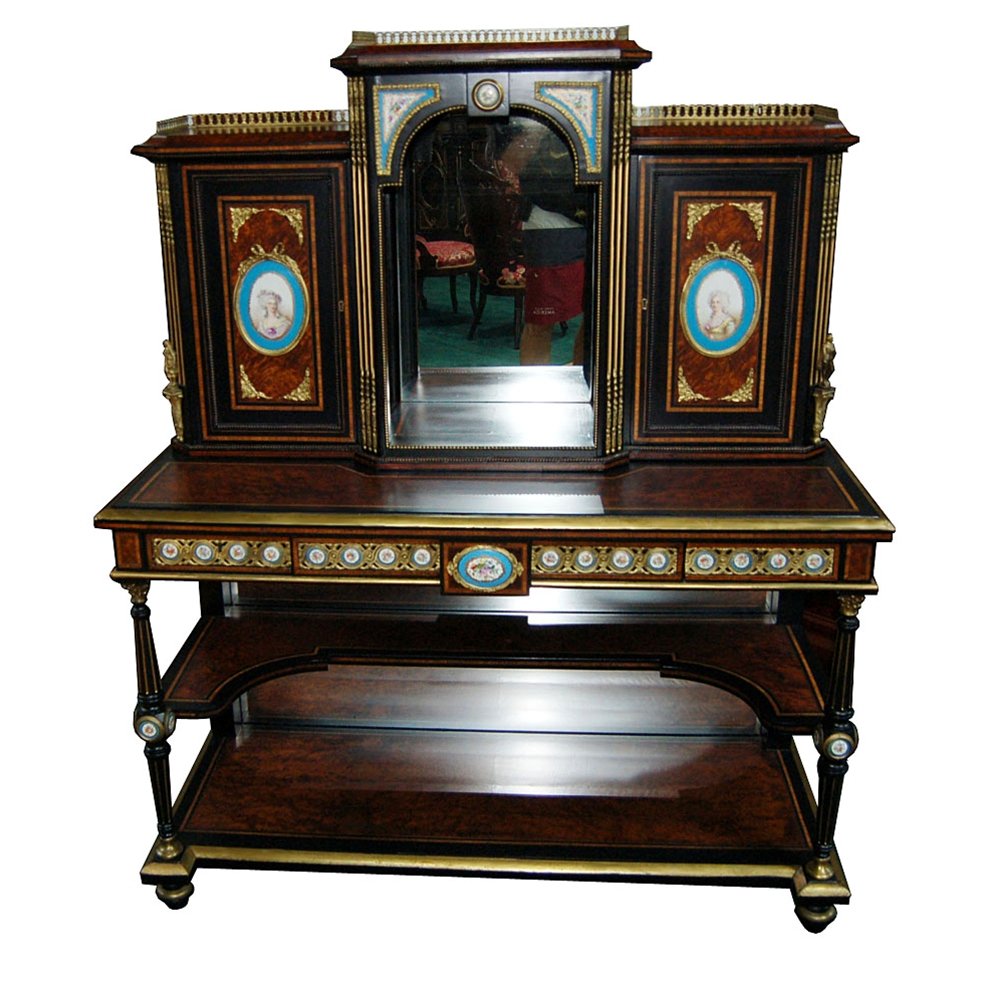 7189 Early 19th C. Burled Walnut 2-Pc. Writing Desk (1 of 7)